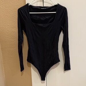 Abercrombie & Fitch Black Long Sleeve Bodysuit